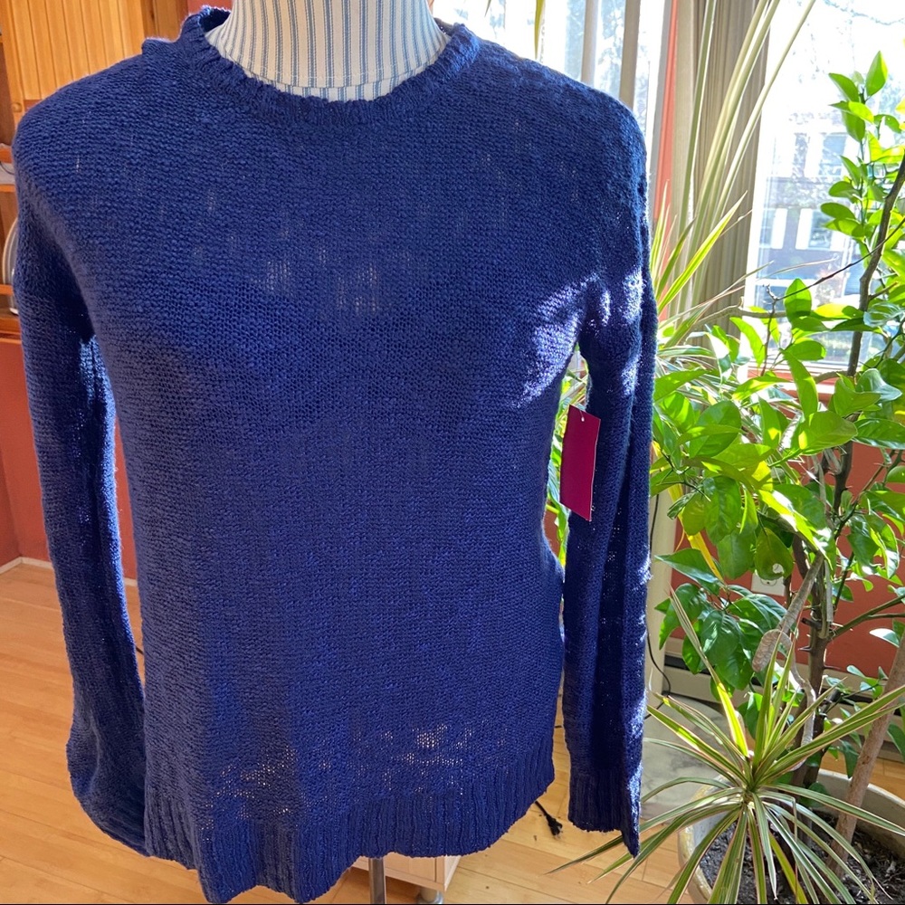 NWT Oh! MG OMG knit crew neck blue sweater